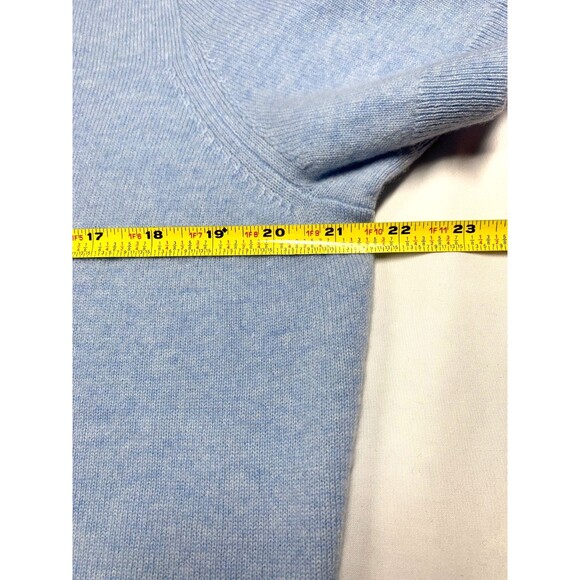 NEW J Crew Cashmere Shrunken T Shirt Sweater XL Light Blue Short Sleeve Luxury - Picture 5 of 10